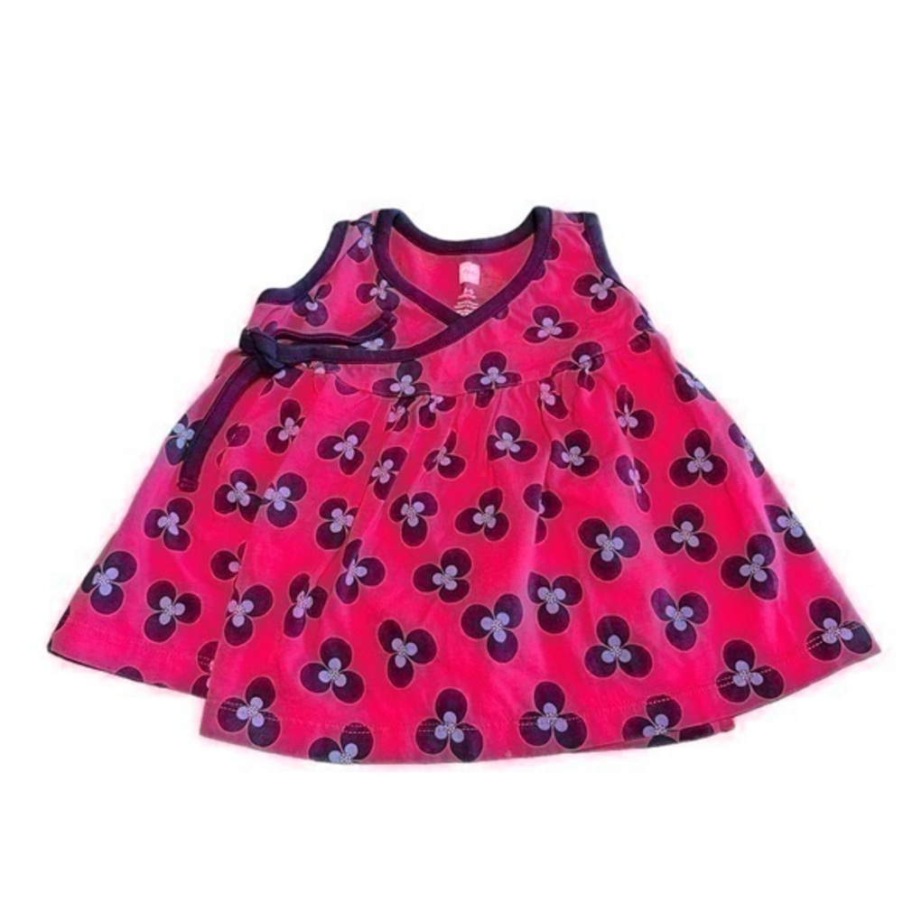 Tea sleeveless wrap dress 3–6 months baby flower